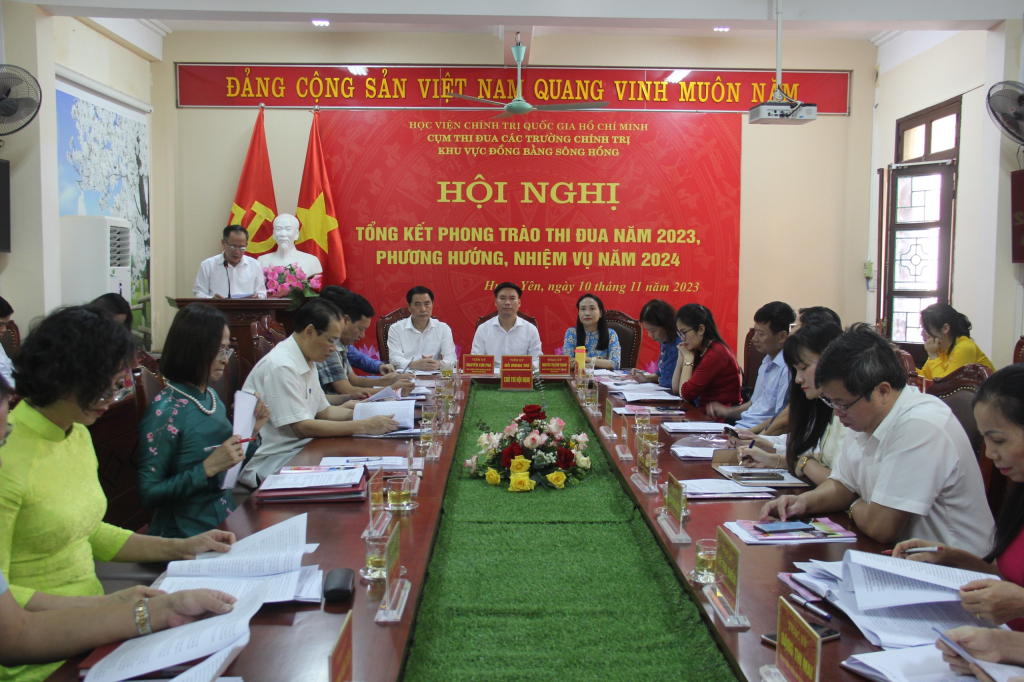 Cụm thi đua các trường chính trị khu vực đồng bằng sông Hồng triển khai phương hướng, nhiệm vụ năm 2024