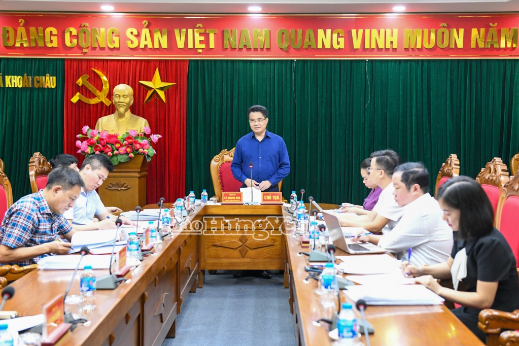 Đồng chí Chủ nhiệm Ủy ban Kiểm tra Tỉnh ủy Lê Quang Hòa kiểm tra việc chuẩn bị, tổ chức đại hội đảng bộ và triển khai vận hành chính quyền địa phương 2 cấp