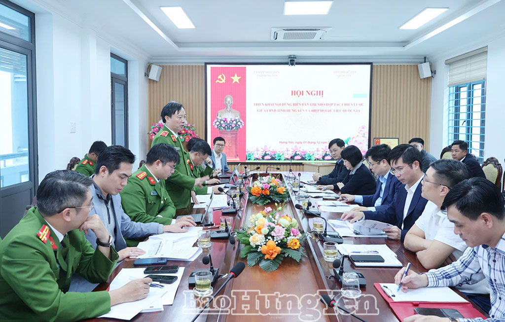 Hưng Yên - Hiệp hội Dữ liệu quốc gia: Tăng cường hợp tác phát triển kinh tế dữ liệu