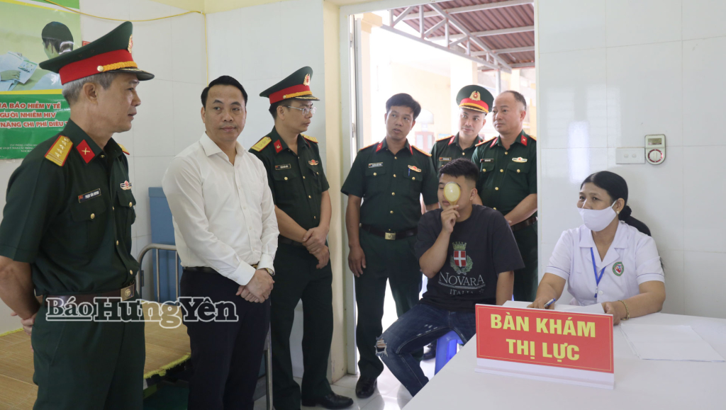 Kiểm tra công tác khám sơ tuyển nghĩa vụ quân sự tại các xã, phường trên địa bàn tỉnh