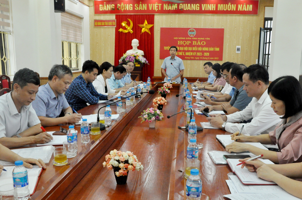 Họp báo tuyên truyền Đại hội đại biểu Hội Nông dân tỉnh lần thứ X, nhiệm kỳ 2023 – 2028
