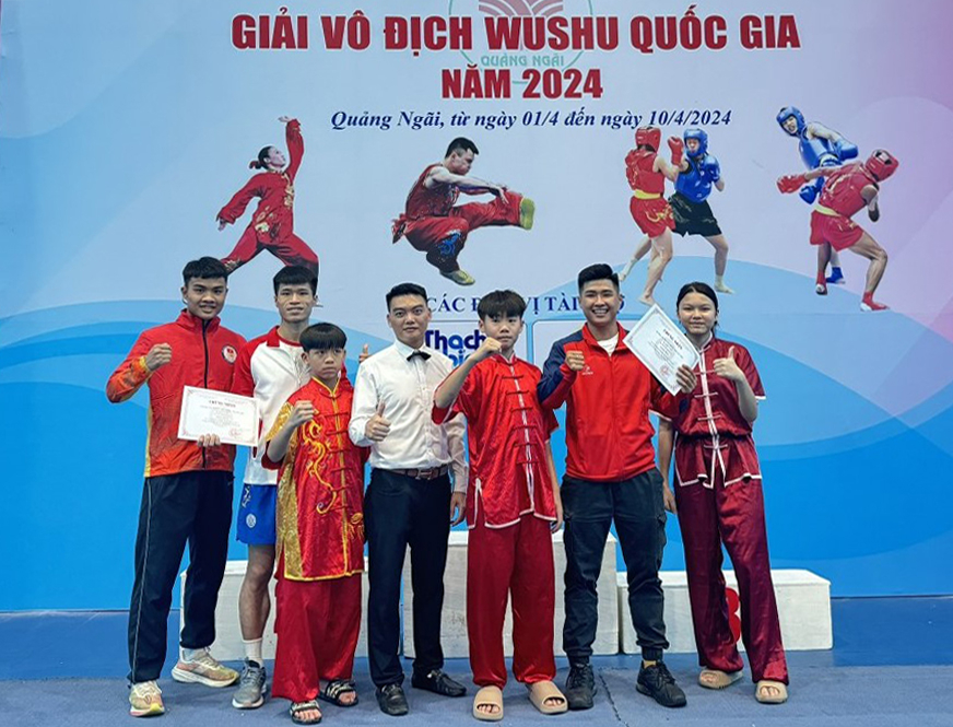Các vận động viên Hưng Yên giành 2 huy chương tại Giải vô địch Wushu quốc gia năm 2024