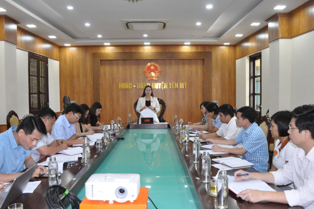 Giám sát thực hiện chính sách phát triển giáo dục nghề nghiệp và giải quyết việc làm giai đoạn 2021-2023 tại huyện Yên Mỹ