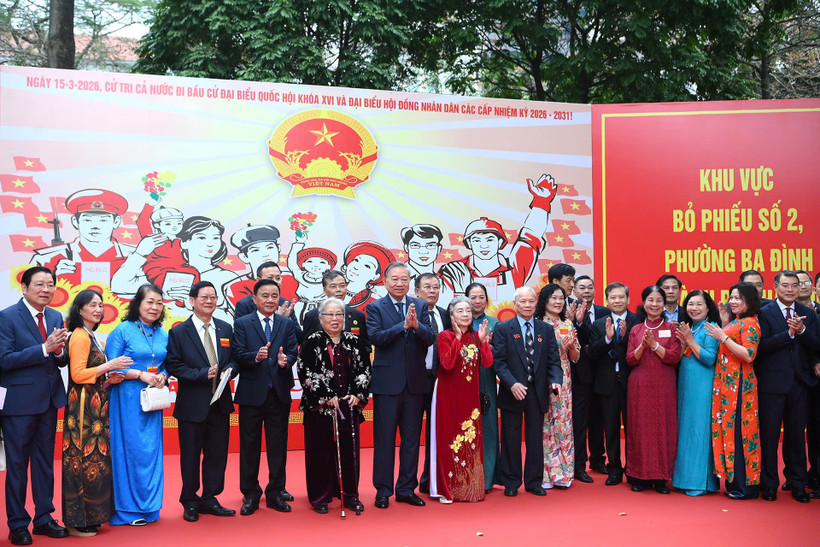 Tổng Bí thư Tô Lâm tham gia bầu cử tại phường Ba Đình, Hà Nội