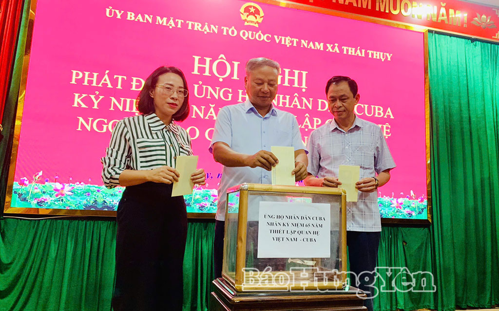Xã Thái Thụy phát động kêu gọi ủng hộ nhân dân Cuba