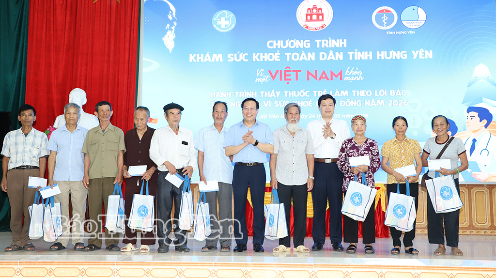 Khởi động chương trình “Khám sức khỏe toàn dân - Vì một Việt Nam khỏe mạnh” tỉnh Hưng Yên