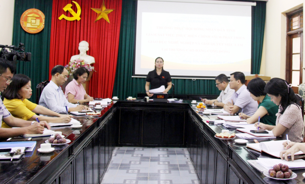 Giám sát việc thực hiện chính sách phát triển giáo dục nghề nghiệp và giải quyết việc làm tại Trường Cao đẳng Y tế Hưng Yên và Trường Cao đẳng Cộng đồng Hưng Yên