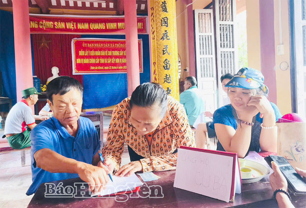 Xã Hưng Hà: Quyên góp hơn 300 triệu đồng ủng hộ Nhân dân Cuba