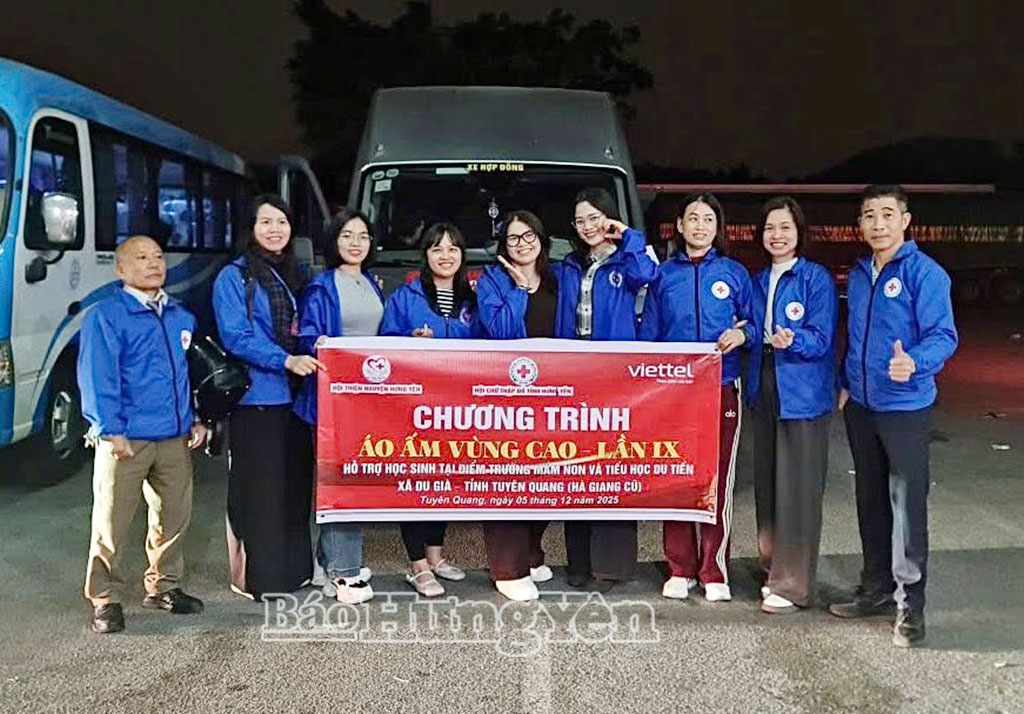 Đội Thiện nguyện Hưng Yên triển khai chương trình “Áo ấm vùng cao lần thứ IX” tại tỉnh Tuyên Quang