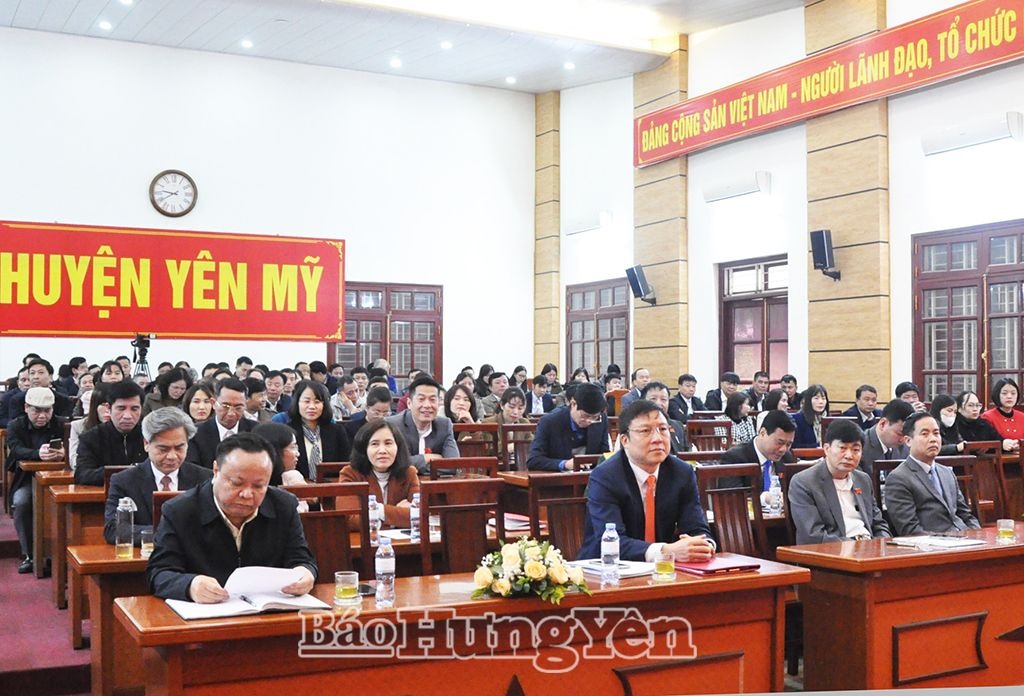 Yên Mỹ: Công bố các nghị quyết, quyết định về sắp xếp tổ chức bộ máy và công tác cán bộ