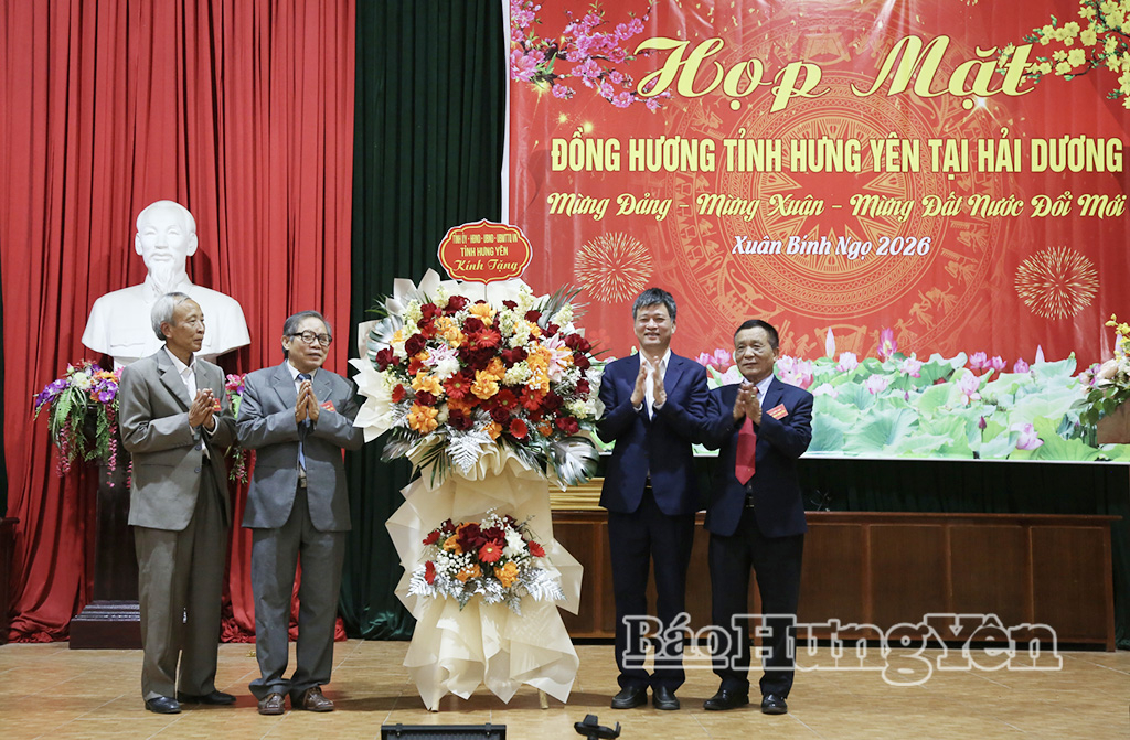 Hội đồng hương Hưng Yên tại tỉnh Hải Dương cũ gặp mặt đầu xuân Bính Ngọ 2026