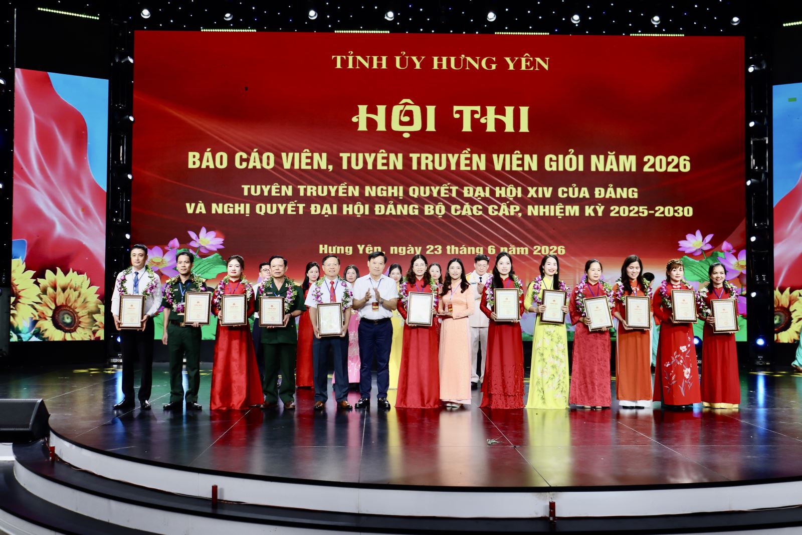 Hội thi báo cáo viên, tuyên truyền viên giỏi tỉnh Hưng Yên năm 2026 tuyên truyền Nghị quyết Đại hội XIV của Đảng và nghị quyết Đại hội  đảng bộ các cấp nhiệm kỳ 2025-2030