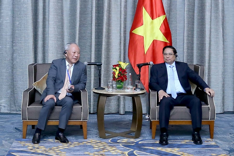 Thủ tướng tiếp lãnh đạo một số tập đoàn hàng đầu Trung Quốc.