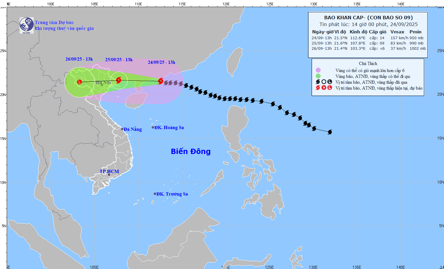 Công văn của Ban Thường vụ Tỉnh ủy về chủ động phòng, ngừa, ứng phó với siêu bão RAGASA