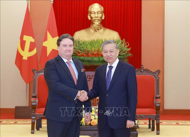 Tổng Bí thư Tô Lâm tiếp Đại sứ Hoa Kỳ Marc Knapper