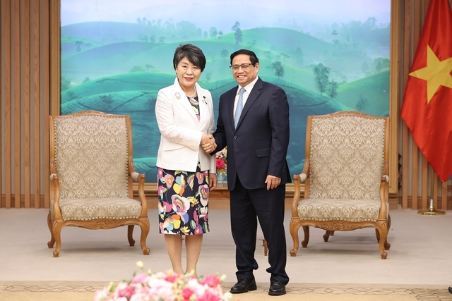 Thủ tướng Phạm Minh Chính tiếp Bộ trưởng Ngoại giao Nhật Bản